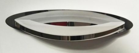 1 x LED Wall Light Oval Chrome - Ex-Display, Mounted On Backboard - CL298 - Ref: H366 - Location: Al