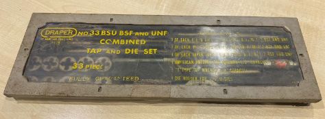 1 x Draper Tap and Die Set - no. 33 BSU BSF & UNF - 33 Piece - Location: Altrincham WA14