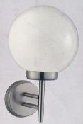 1 x Searchlight Globe Outdoor Wall Light in Stainless steel - Ref: 075 - New and Boxed Stock