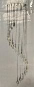 1 x Searchlight Sculptured Ice Dingle Dangle Pendant - Ref: 888-20 - New and Boxed - RRP: £900