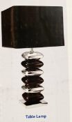 1 x Searchlight Table Lamp in chrome with black - Ref: 4318CC-1 -New and boxed - RRP: £105