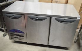 1 x Williams Opal 2-Door 374Ltr Commercial Counter Fridge In Stainless Steel (HO2U) - Dimensions