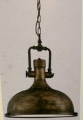 1 x Searchlight 1 Light Industrial in painted Antique - Ref: 1322BG - New and Boxed - RRP: £220.00