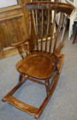 1 x Full-Size Adult Rocking Chair - Dimensions: Back Height 107 x Width 65 x Depth 120cm, Seat