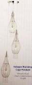 1 x Searchlight Halogen Multidrop Cage Pendant in chrome - Ref: 3243-3CC - New and Boxed - RRP: £24