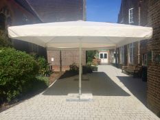 1 x Commercial 3.5 x 3.5 Easy Open Square Parasol - Colour: IVORY - CL512 - New & Unused Stock