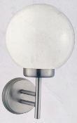 1 x Searchlight Globe Outdoor Wall light in Stainless Steel - Ref: 075 - new and Boxed Stock