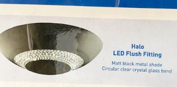 1 x Searchlight LED Halo Flush Fitting in matt black - Ref: 4548-36BK - New Boxed - RRP: £160