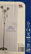 1 x Searchlight Bellis II Floor Lamp in Antique Brass - Ref: 3573AB - New and Boxed - RRP: £250