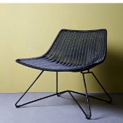 1 x WOOOD Designs 'OTIS' Chair In BLACK - Dimensions: H77.5 x W65 x D69cm - Brand New - RRP £169.00