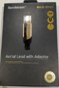 1 x Sandstrom Aerial Lead with Adapter Gold Series - New and Boxed - Location Altrincham WA14