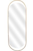 1 x WOOOD Designs 'Sanou' Antique Brass Mirror - Dimensions: 60×1×168cm - Brand New Boxed Stock