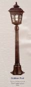 1 x Searchlight Outdoor Post in a rustic brown finish -1575BR - New And Boxed Stock - RRP: £170.40