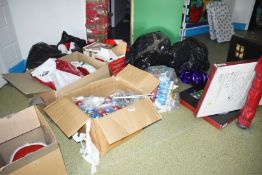Large Assorted Collection of Christmas Decorations - Includes Santa Suite, Christmas Trees,