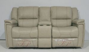 1 x Thomas Payne Reclining Wallhugger Theater Seating Love Seat Couch With Center Console and