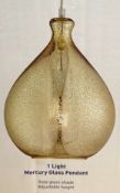 1 x Mercury Glass Pendant in a gold glass shade- Ref: 9275GO - New and boxed - RRP: £81.60