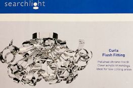 1 x Searchlight Curls Flush Fitting in polished chrome - Ref: 5812-12CC - new and Boxed - RRP: £375
