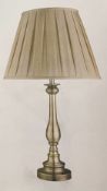 1 x Searchlight Spindle Table Lamp in an Antique Brass finish - Ref: 4023AB -New Boxed - RRP: £100