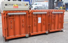 1 x Orwak 9020s Triple Chamber Multi Waste Recycling Baler - Large Capacity Baler Suitable For