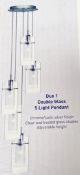 1 x Searchlight Duo 1 Double glass light pendant - Ref: 2305-5 - New and Boxed stock - RRP: £160