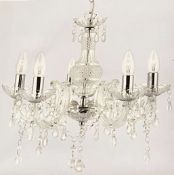 1 x Searchlight Marie Therese Pendant in chrome - Ref: 1455-5CL - New and boxed - RRP: £100.00