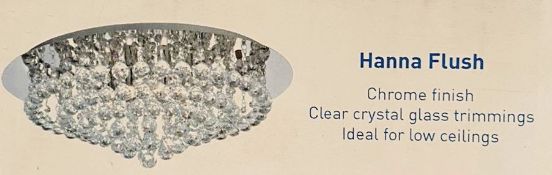 1 x Searchlight Hanna Flush in chrome - Ref: 3408-8CC - New and Boxed Stock - RRP: £340