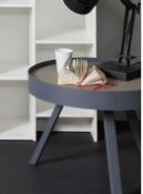 1 x WOOOD 'SKIP' Industrial Style Concrete / Metal Coffee Table - Dimensions: H38cm x 74cm - Boxed