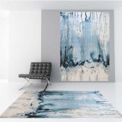 1 x Asiatic 'Colores' Modern Contemporary Rug In Blue / Grey - Dimensions: 80 x 150cm - Brand New