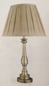 1 x Searchlight Spindle Table Lamp in Antique Brass - Ref: 4023AB - New and Boxed - RRP: £100