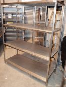 1 x Stainless Steel Commercial Kitchen 4-Tier Shelving Unit - Dimensions: W150 x D60 x H183cm -