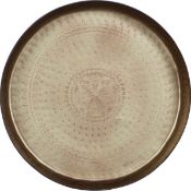 1 x 'Waitress' Large Metal Decorative Moroccan-Style Tray Woood Designs - Dimensions: 44×44×6cm