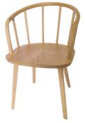 A Pair Of Scandanavian Style Ash Wooden Chairs - Dimensions: SH46.5cm x H77cm x D52cm x W54cm - New