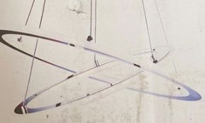 1 x Searchlight 2 Hoops LED Ceiling Light in chrome - Ref: 5882-2CC - New and Boxed - RRP: £550.00