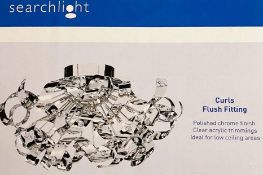 1 x Searchlight Curls Flush Fitting in a polished chrome finish with clear acarylic trimmings which