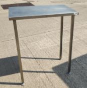 1 x Tall Stainless Steel Commercial Kitchen Prep Table - Dimensions: 76W x 46D x 92H cm - Very Recen
