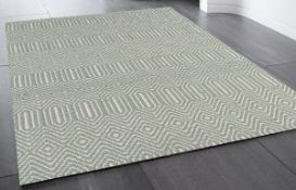 1 x Asiatic London 'Sloan' Wool Rich Rug Hand Woven In India - Dimensions: 160x 230cm - Colour: Duck