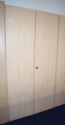 1 x Ceka Upright Office Storage Cabinet With a Beech Finish - H202 x W100 x D44 cms Ref: FF185 D -