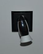 1 x Comet 1 Light Wall Spotlight Polished Chrome Black - CL364 - Ref: PAL Edin/2 12559 -