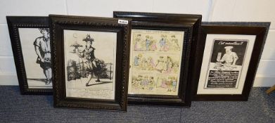 4 x Framed Art Prints Of Bygone Bakery And Confectionery - Dimensions (approx) 47 x 57cm - Ref: Ma43