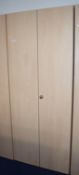 1 x Ceka Upright Office Storage Cabinet With a Beech Finish - H202 x W100 x D44 cms Ref: FF187 D -