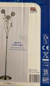 1 x Searchlight Bellis II Floor Lamp in Antique Brass - Ref: 3573AB - New And Boxed Stock - MEZ-AR-G