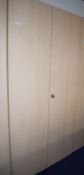 1 x Ceka Upright Office Storage Cabinet With a Beech Finish - H202 x W100 x D44 cms Ref: FF186 D -