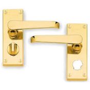 10 x Pairs of AQ Architectural Quality Hardware Victorian Polished Brass Door Handles - New Boxed -