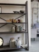 1 x BePureHome 'SPLURGE' Contemporary Black Metal Open Cabinet / Shelving Unit - Dimensions: Height: