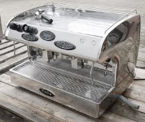 1 x Francino Romano 2-Group Commercial Espresso Coffee Machine In Chrome