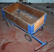 1 x Mobile Pull Card With Heavy Duty Rubber Wheels - Platform Size 34 x 19 Inches - Ref EP161 -