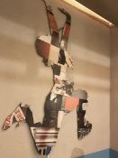 1 x Piece of Urban Wall Art - Man on Knee - Size H165 x W110 cms - CL554 - Ref IM245 - Location: