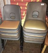9 x Stackable Chairs With Padded Seats - CL554 - Ref IM244 - Location: Altrincham WA14