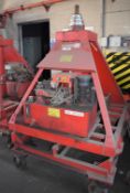 1 x Mobile Hydraulic Lifting Ram With Heavy Duty Trolley and Hand Control Unit - SWL 1 Ton