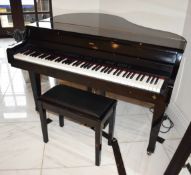 1 x Gem GRP300 Digital Baby Grand Piano With Footstool - Size H95 x W138 x D115 cms - CL546 -